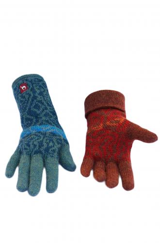 CHIMU Handschuhe Rot Türkis